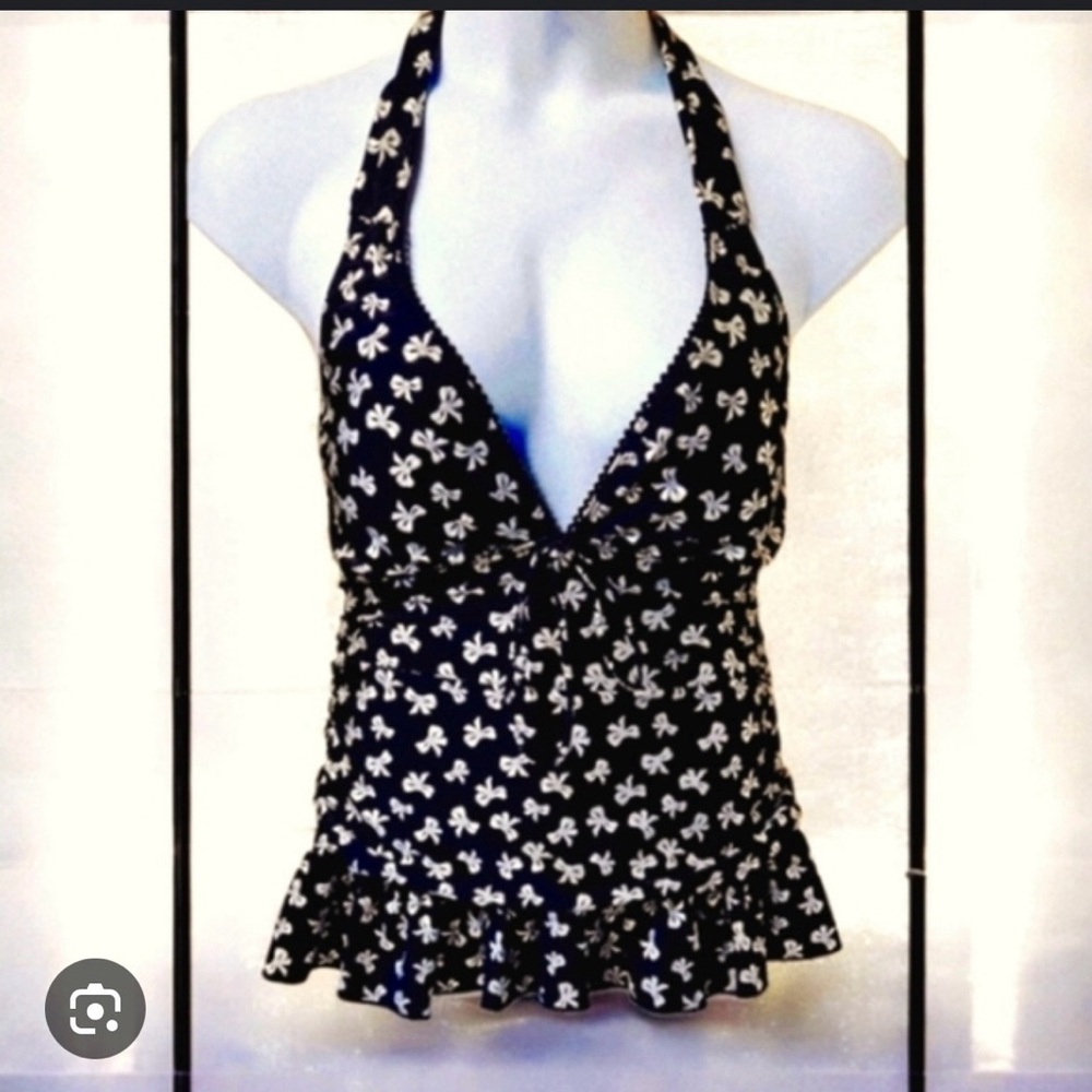 Black and White Halter Top